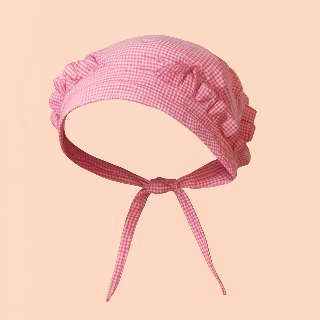 Pembe Pötikare Fırfırlı Aşçı Bandanası Homerest