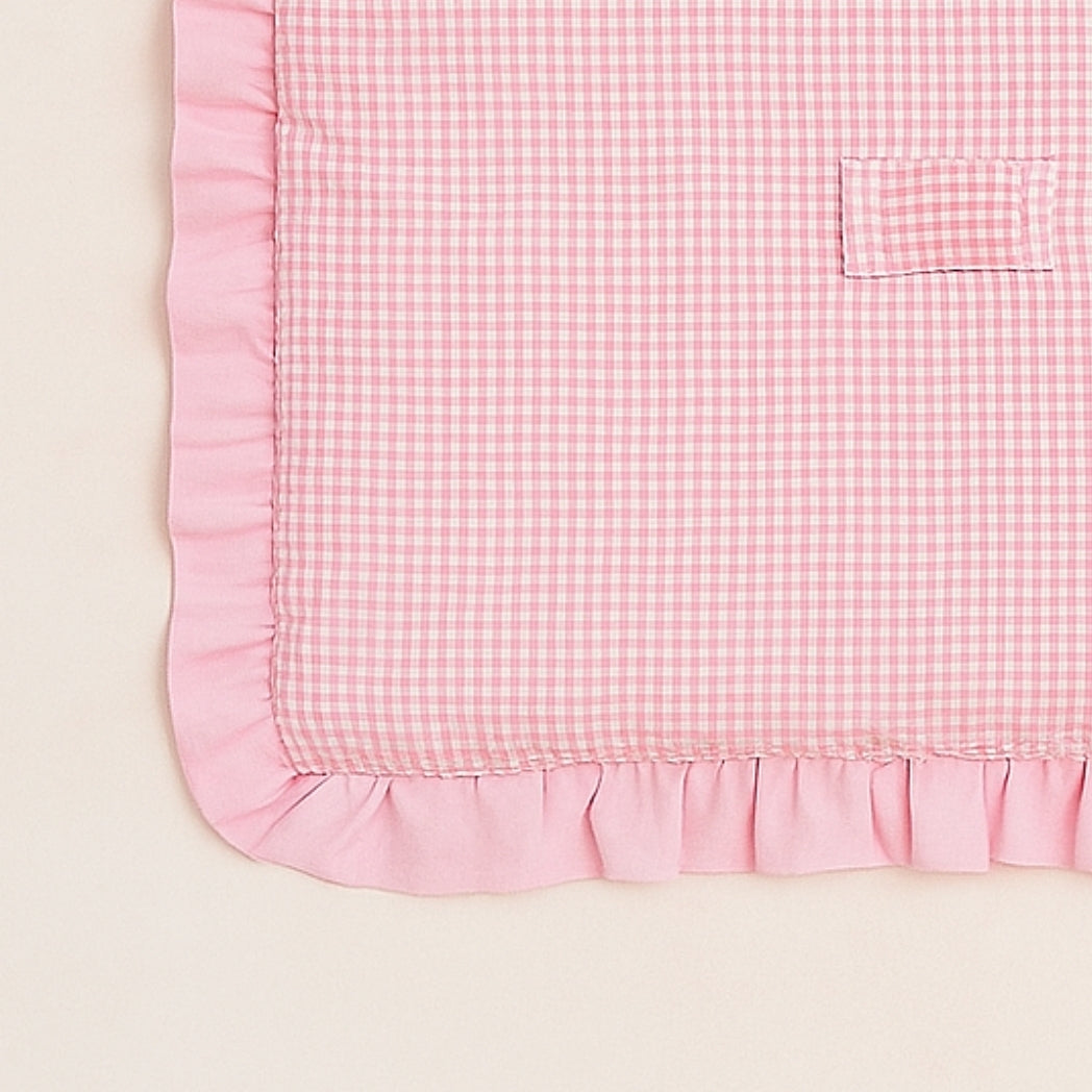 Pembe Fiyonklu Fermuarlı Pötikare Laptop Çantası Homerest