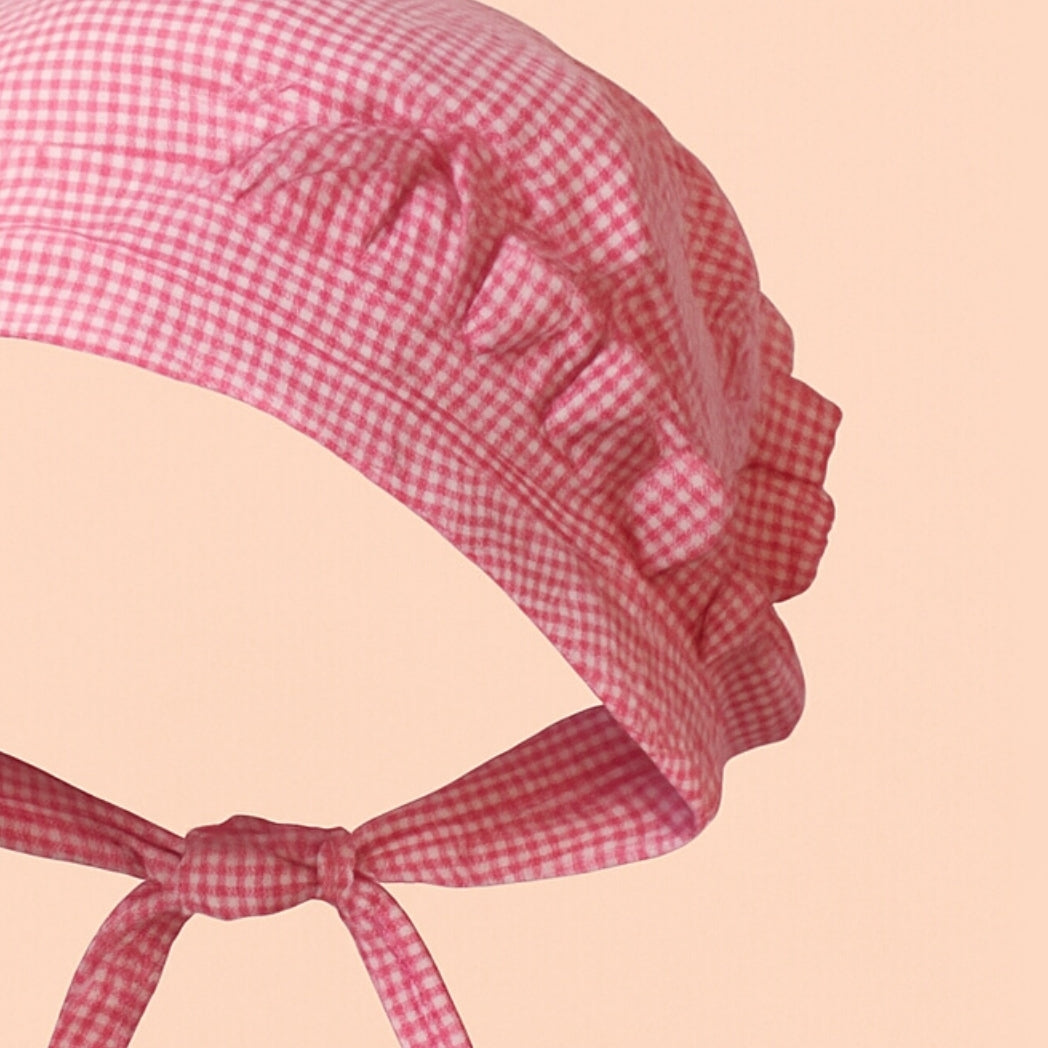 Pembe Pötikare Fırfırlı Aşçı Bandanası Homerest